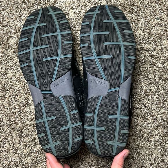 Vionic Eli Slip On Loafers Mens Black Leather Suede Orthaheel Technology size 12 - Picture 5 of 8